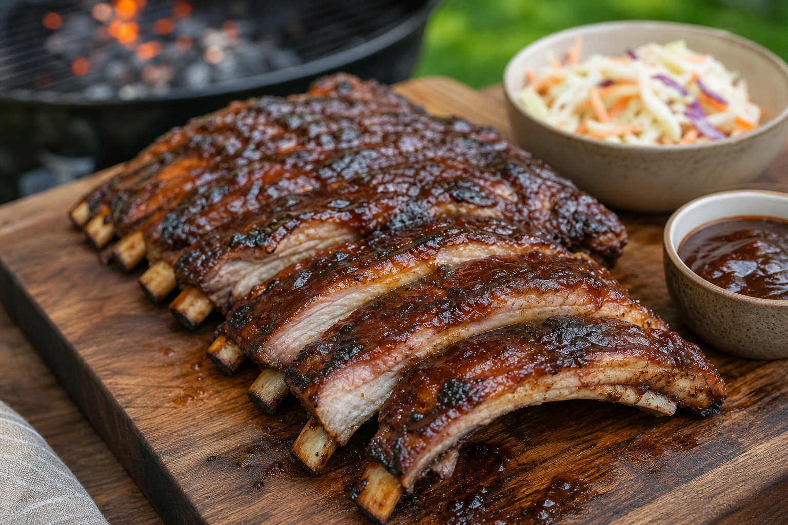 British Pork Ribs with Brown Sauce BBQ Glaze